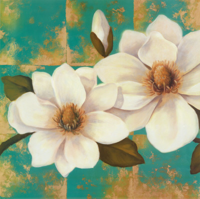 Aqua Floral I by T. C. Chiu Pricing Limited Edition Print image