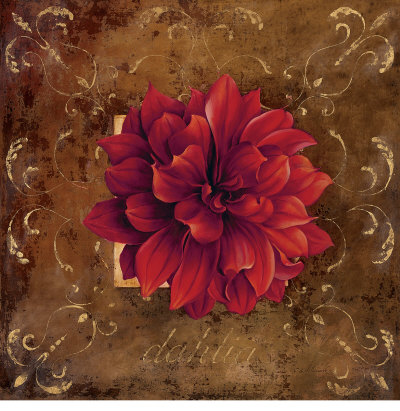 Ornamental Dahlia by Fabrice De Villeneuve Pricing Limited Edition Print image