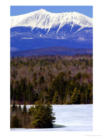 Mount Katahdin Looms In The Background Near Millinocket, Maine by Pat Wellenbach Pricing Limited Edition Print image