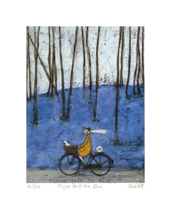 Flying Past In The Blue by Sam Toft Pricing Limited Edition Print image
