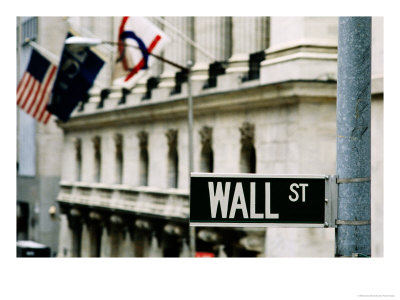 Wall Street Sign, New York City, U.S.A. by James Marshall Pricing Limited Edition Print image