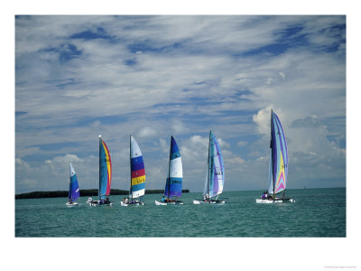 Catamarans, Florida Keys by Murry Sill Pricing Limited Edition Print image