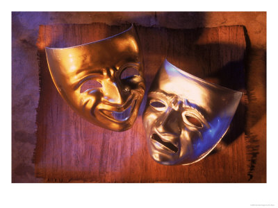 Two Theatre Masks (Comedy And Tragedy) by Eric Kamp Pricing Limited Edition Print image