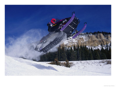 Snowmobiling, Big Horn Mts, Wy by Mike Mcclure Pricing Limited Edition Print image