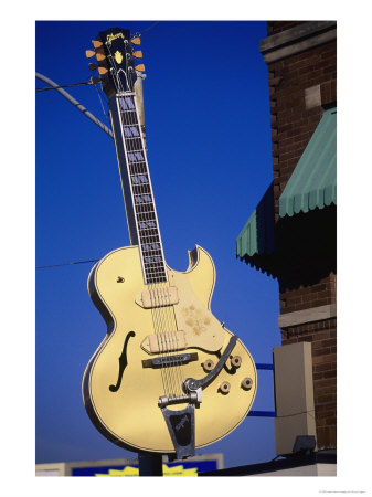 Sun Studio Guitar Sign, Memphis by Bruce Leighty Pricing Limited Edition Print image