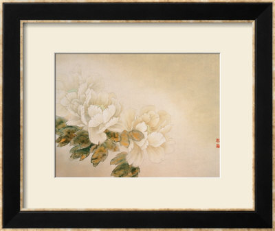 Green Peonies by Minrong Wu Pricing Limited Edition Print image