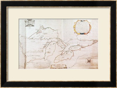 Map Of The Great Lakes by Jolliet Pricing Limited Edition Print image