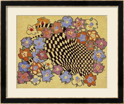 Floral And Chequered Fabric Design, Circa 1916 by Charles Rennie Mackintosh Pricing Limited Edition Print image