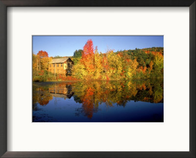 Autumn Foliage And Lake, The Berkshires, Ma by Kindra Clineff Pricing Limited Edition Print image