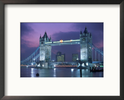 Tower Bridge At Night, London, Uk by Peter Adams Pricing Limited Edition Print image