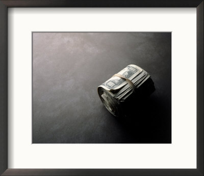 Roll Of Money Held Together With Rubber Band by Howard Sokol Pricing Limited Edition Print image