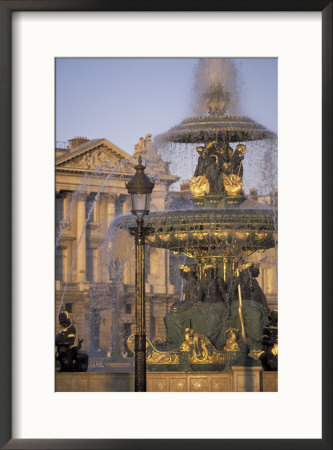Fountain In Place De La Concorde, Paris, France by David Barnes Pricing Limited Edition Print image