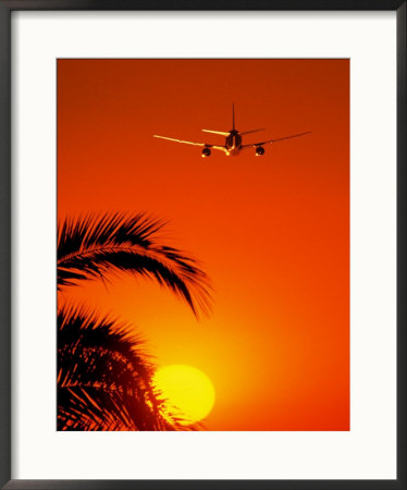 Airplane Flying Over Sunrise by Peter Walton Pricing Limited Edition Print image