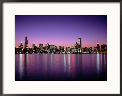 Chicago Skyline At Sunset, Il by Mark Segal Pricing Limited Edition Print image