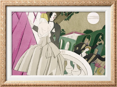 Evening Wedding On The Balcony, Circa 1920 by Charles Martin Pricing Limited Edition Print image