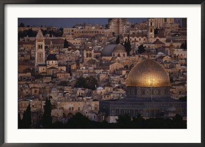 Jerusalem Cityscape Showing The Dome Of The Rock And The Church Of The Holy Sepulchre by Annie Griffiths Belt Pricing Limited Edition Print image