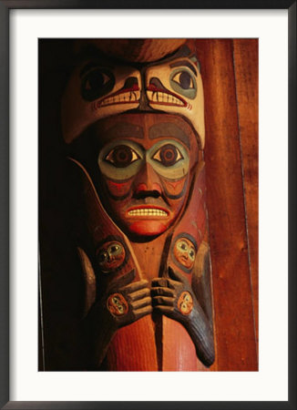 Detail Of House Post In The Totem Bight Clan House by Rich Reid Pricing Limited Edition Print image