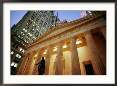 Wall Street In Financial District, New York City, New York, Usa by John Neubauer Pricing Limited Edition Print image