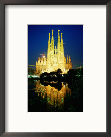 Temple Expiatori De La Sagrada Familia At Night, Barcelona, Catalonia, Spain by Christopher Groenhout Pricing Limited Edition Print image
