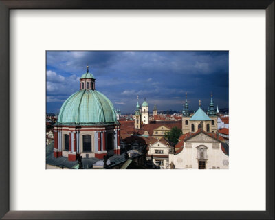 Church Of St. Francis And Rooftops And Towers Of Old Town, Prague, Czech Republic by Richard Nebesky Pricing Limited Edition Print image