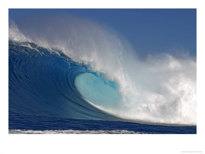 60 Foot Surf Crashes On Mauis Northshore At Peahi, Hawaii by David B. Fleetham Pricing Limited Edition Print image