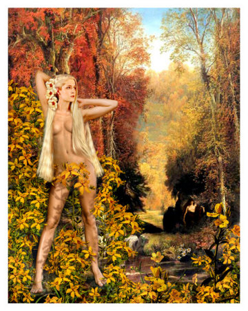 Blodeuwedd And Gwydion by Howard David Johnson Pricing Limited Edition Print image