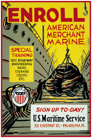 Enroll: American Merchant Marine, C.1941 by Glenn Stuart Pearce Pricing Limited Edition Print image