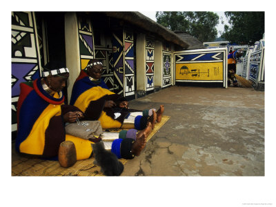 Ndebele Women Doing Beadwork, Mpumalanga, South Africa by Roger De La Harpe Pricing Limited Edition Print image