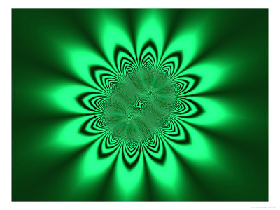Abstract Pattern On Green Background by Albert Klein Pricing Limited Edition Print image