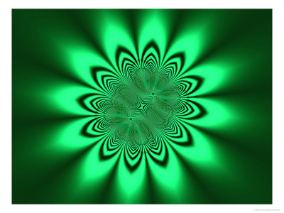 Abstract Pattern On Green Background by Albert Klein Pricing Limited Edition Print image