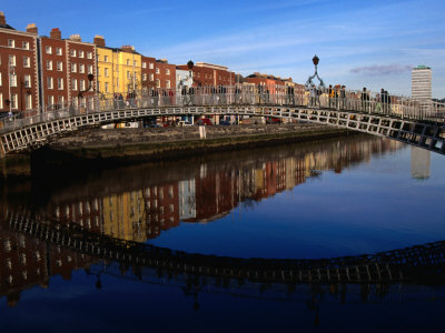 The Decorative Cast-Iron Arch Of Dublin's Ha'penny Bridge, Dublin, Ireland by Doug Mckinlay Pricing Limited Edition Print image