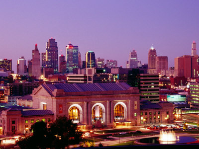 Union Station And Other City Buildings At Sunset, Kansas City, Usa by Richard Cummins Pricing Limited Edition Print image