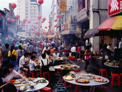 Crowds And Outdoor Restaurants, Kuala Lumpur, Wilayah Persekutuan, Malaysia by Richard I'anson Pricing Limited Edition Print image