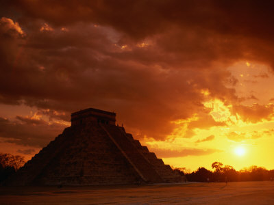 The Castle (El Castillo), Also Known As Pyramid Of Kukulcan, Chichen Itza, Mexico by John Elk Iii Pricing Limited Edition Print image