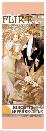 Flirt by Alphonse Mucha Pricing Limited Edition Print image