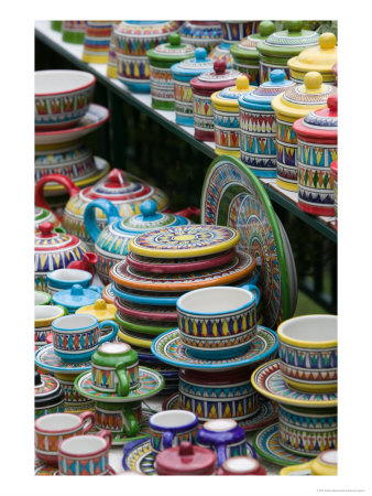 Ceramic Souvenirs, Positano, Amalfi Coast, Campania, Italy by Walter Bibikow Pricing Limited Edition Print image