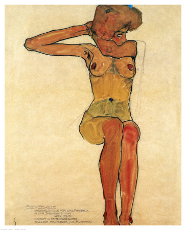 Seated Nude by Egon Schiele Pricing Limited Edition Print image