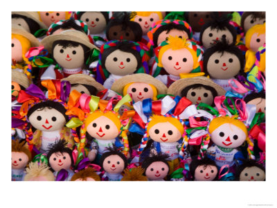 Traditional Puppets At The Market, Guanajuato, Mexico by Julie Eggers Pricing Limited Edition Print image