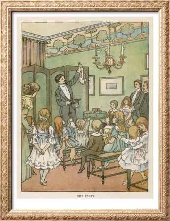 Conjuror Pulls A Rabbit Out Of A Hat At A Children's Party by Francis Bedford Pricing Limited Edition Print image