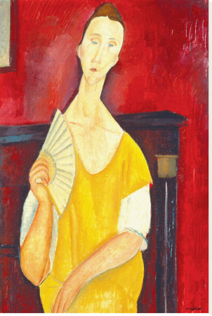 Woman With A Fan by Amedeo Modigliani Pricing Limited Edition Print image