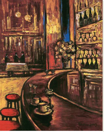 Wine And Coffee Bar by Vladimir Petinow Pricing Limited Edition Print image