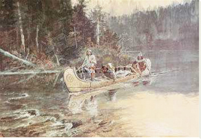On The Flathead by Charles Marion Russell Pricing Limited Edition Print image