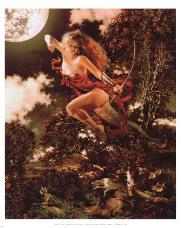 Moon Goddess Diana by Howard David Johnson Pricing Limited Edition Print image