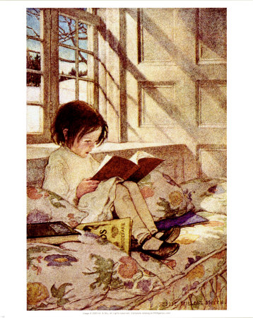 Books In Winter by Jessie Willcox-Smith Pricing Limited Edition Print image