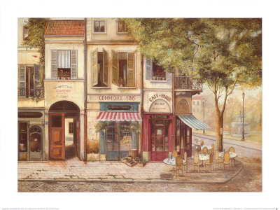 Cafe De Paris by Fabrice De Villeneuve Pricing Limited Edition Print image