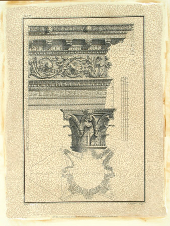 Crackled Column And Cornice Iv by Giovanni Battista Borra Pricing Limited Edition Print image