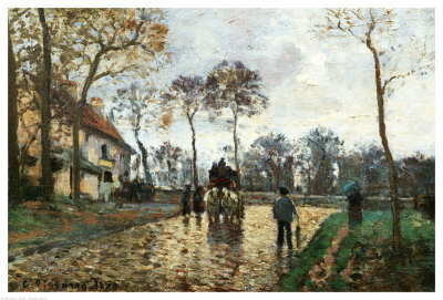 The Stagecoach by Camille Pissarro Pricing Limited Edition Print image