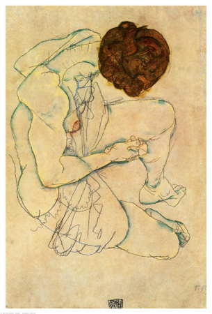 Sketch Of A Nude Woman by Egon Schiele Pricing Limited Edition Print image