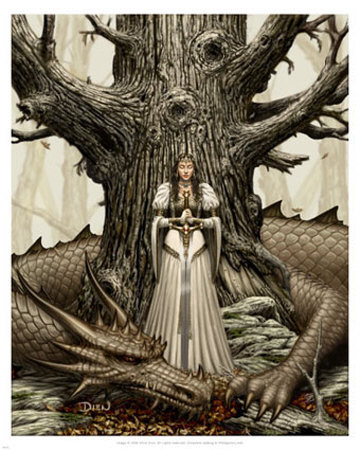 Dragon And Princess by Chris Dien Pricing Limited Edition Print image