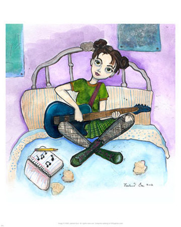 Guitar Girl by Lealand Eve Pricing Limited Edition Print image